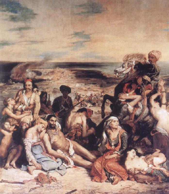 Eugene Delacroix Scenes from the Massacre at Chios Sweden oil painting art
